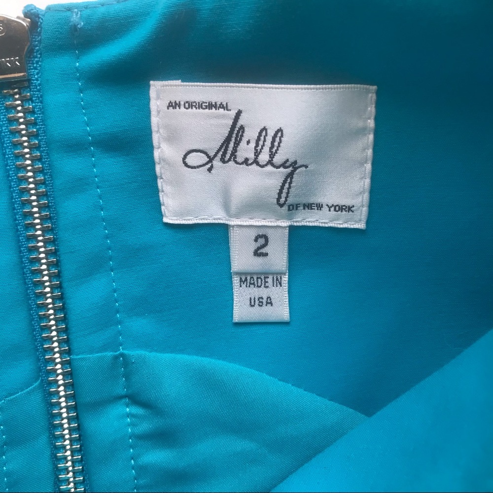 Milly Jamie dress in aqua tweed - Picture 5 of 15